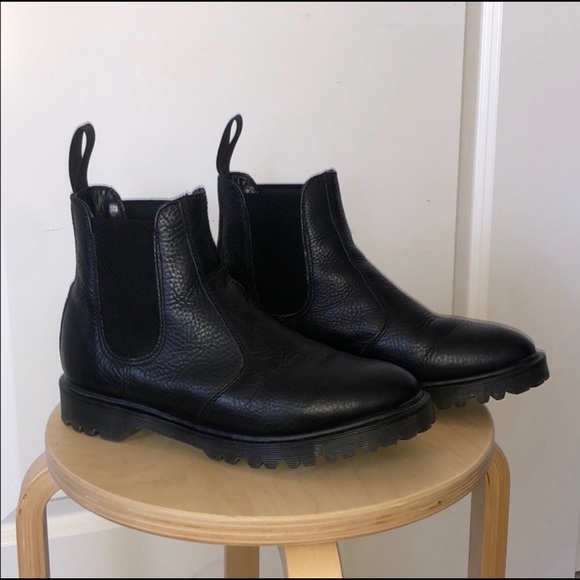 Pebbled Leather Dr. Martens Boots - Picture 1 of 5